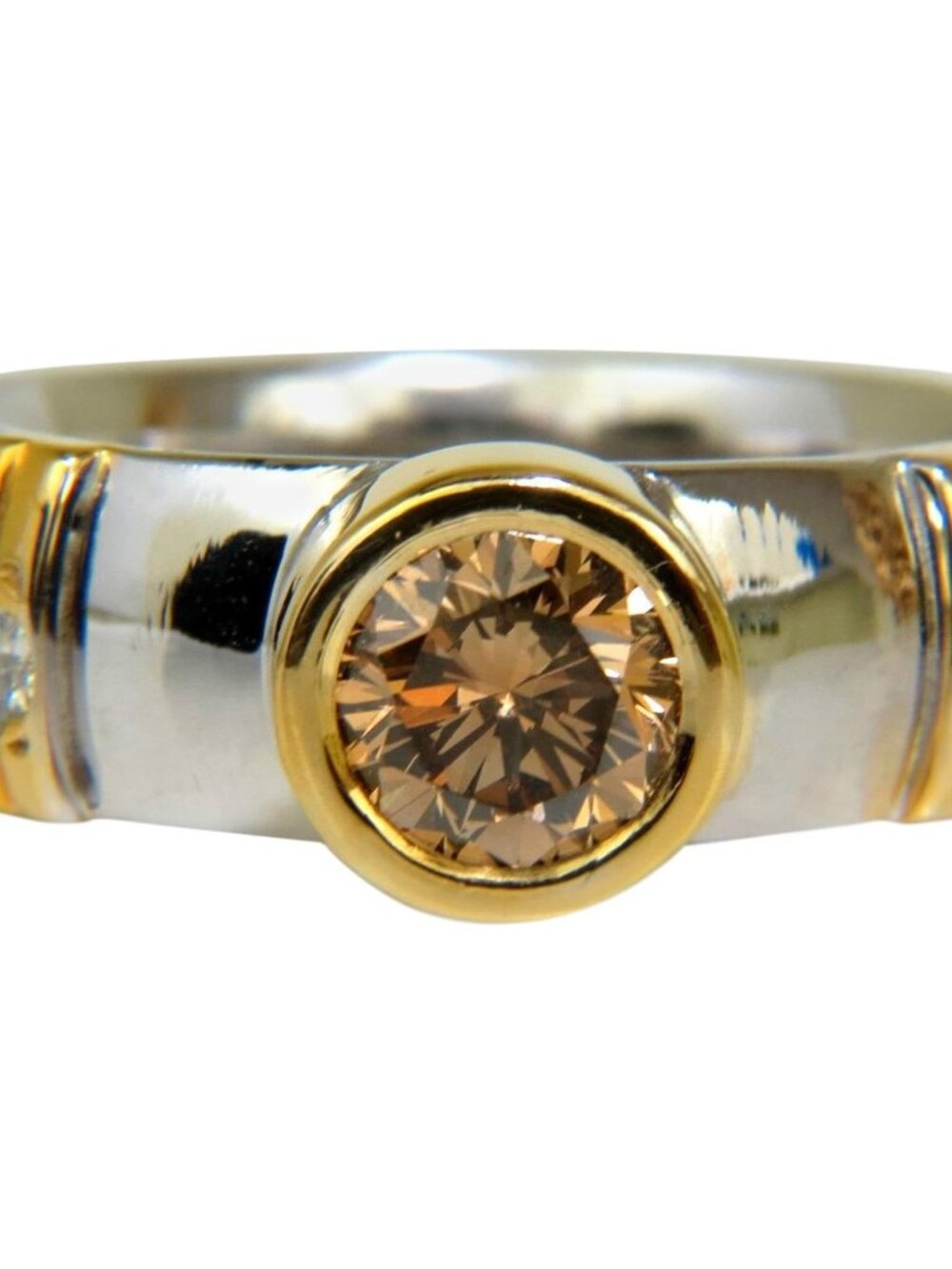 .90ct Natural Fancy Orange Brown Diamond Ring 14 Karat Solid 44717*